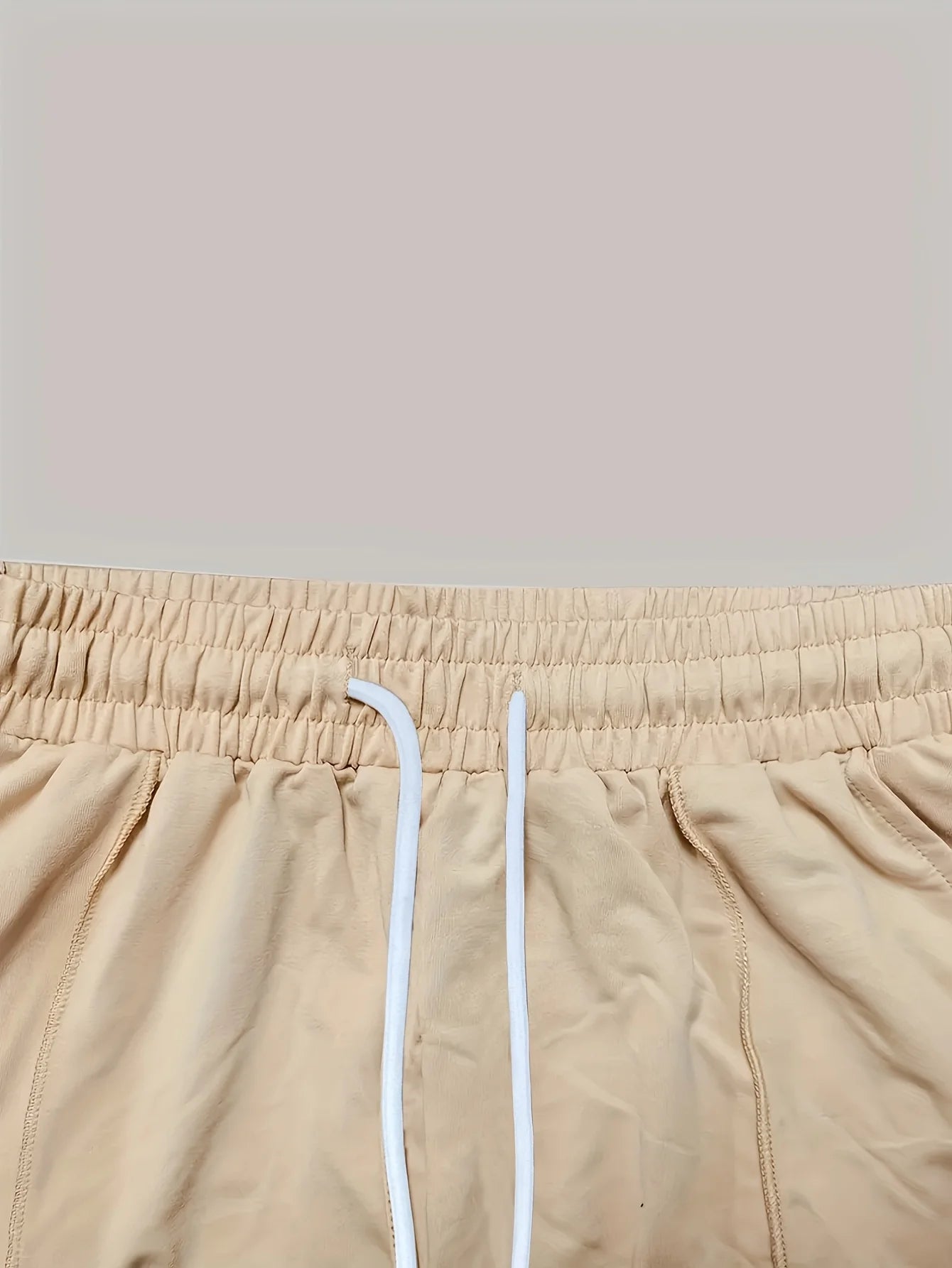 Ensemble Sport Femme 2 Pièces - Débardeur Col Carré Ceinture Ajustable Short Couleur Unie Printemps Été