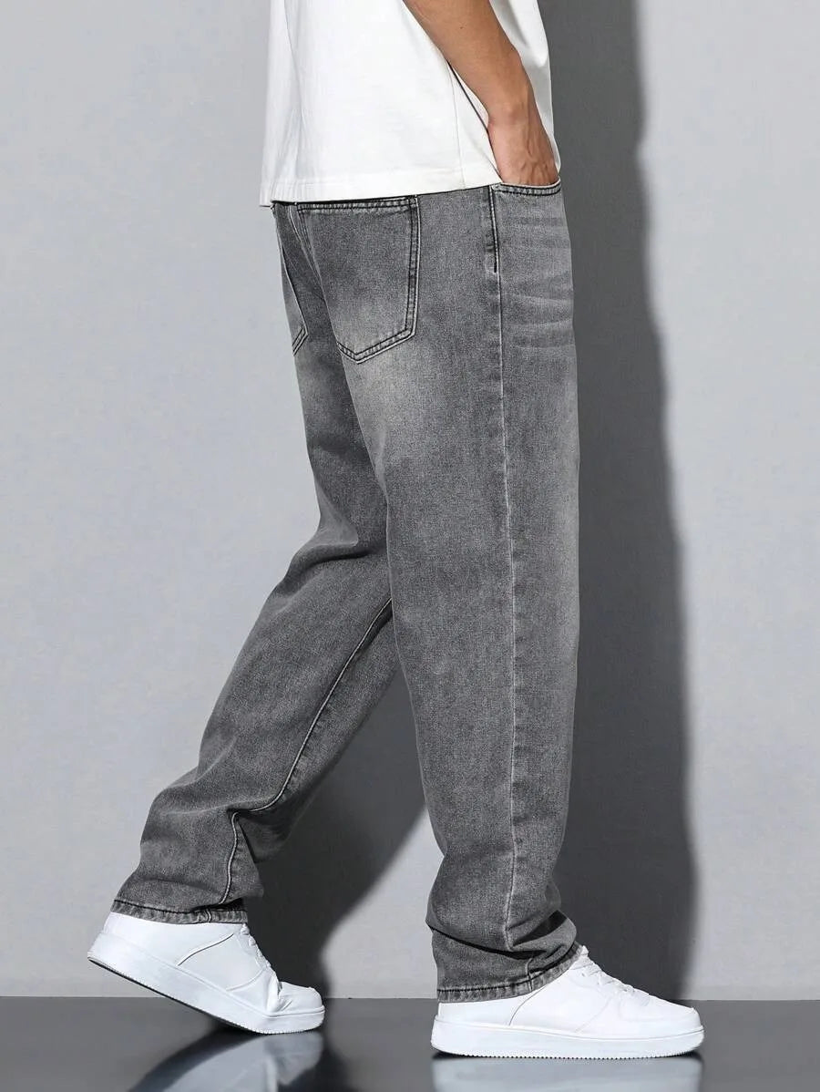 Jean Droit Gris Homme - Coupe Skinny Casual