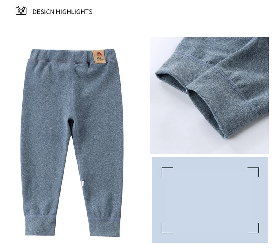 Pantalon Doublé Polaire Enfant Hiver - Bas Élastique Chaud Garçon Fille