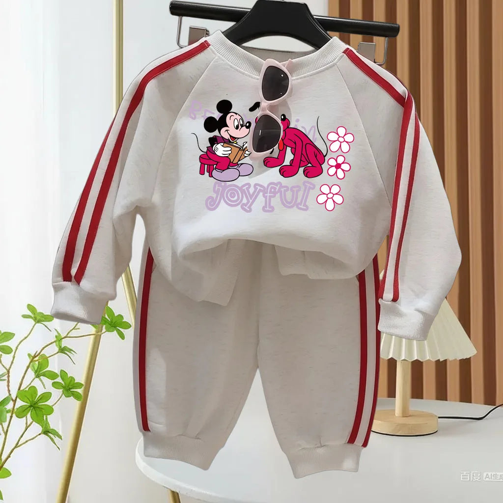 Ensemble Enfant Mickey Disney - Sweat Col Rond + Pantalon Printemps