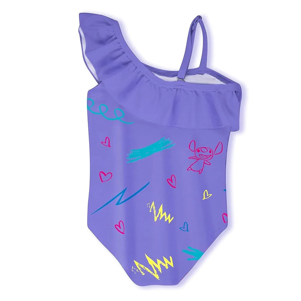 Maillot de Bain Fille Lilo & Stitch Une Pièce Bleu - 1-16 ans