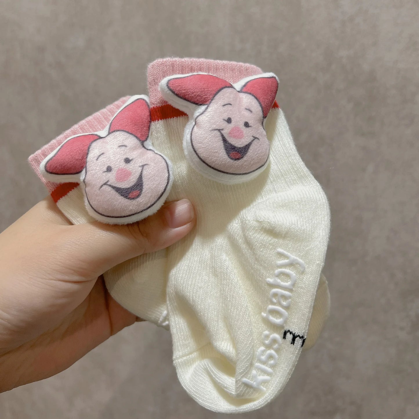 Chaussettes Peluche Mickey Mouse Disney - Socquettes Coton Chaudes Poupée 3D Enfant Cadeau