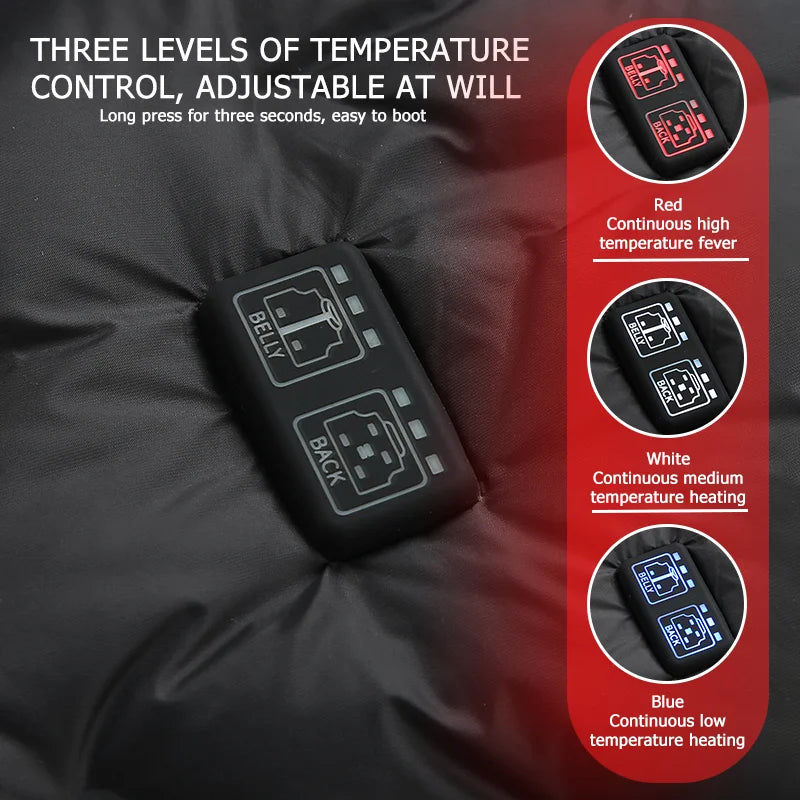 Veste Chauffante Électrique 21 Zones - Hiver Mixte