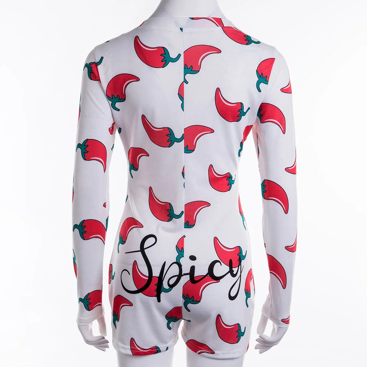 Combi-Short Casual Femme Manches Longues - Col V Boutons Bodycon Loungewear