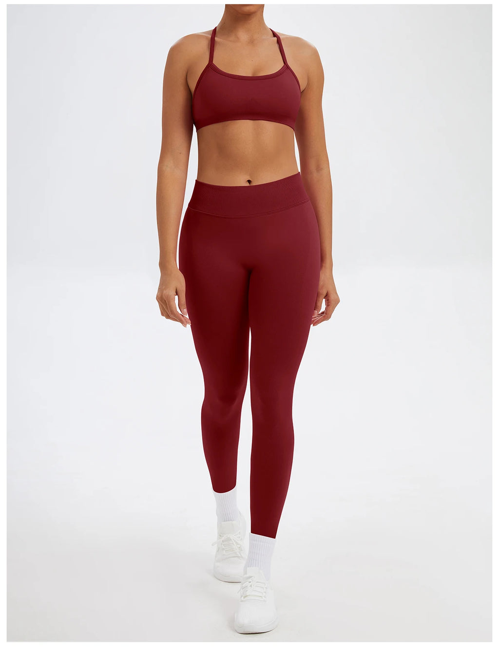 Ensemble Sport Femme 2 Pièces Sans Coutures – Top & Legging Yoga