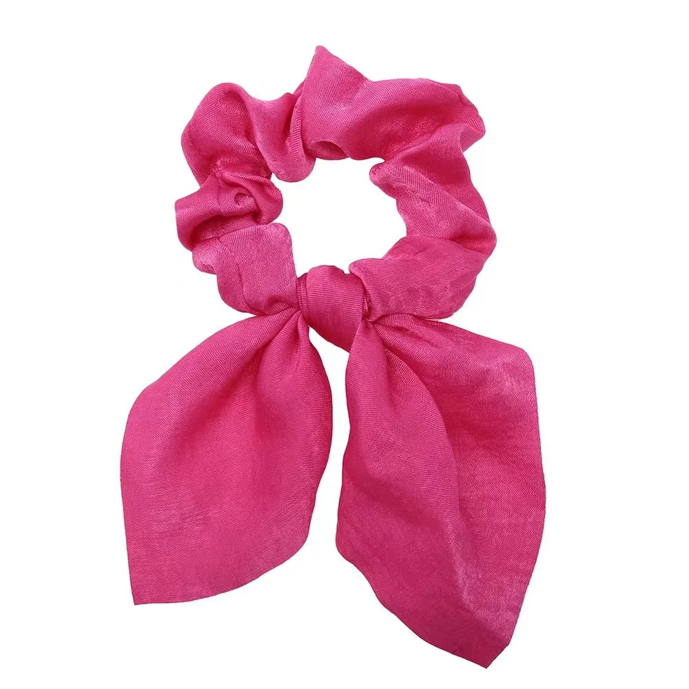 Lot Chouchous Nœuds Femme Fille - Élastiques Cheveux Imprimé Floral Queue de Cheval Accessoires