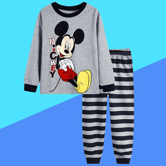 Pyjama Enfant Disney Mickey Printemps Automne - Ensemble 2 Pièces Noël Halloween Garçon 1-2 Ans