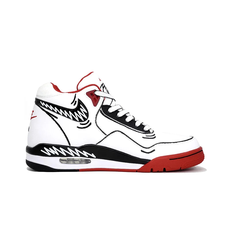 Nike Flight Legacy – Baskets Homme Graffiti Kaléidoscope Mi-Montantes Rétro Basketball