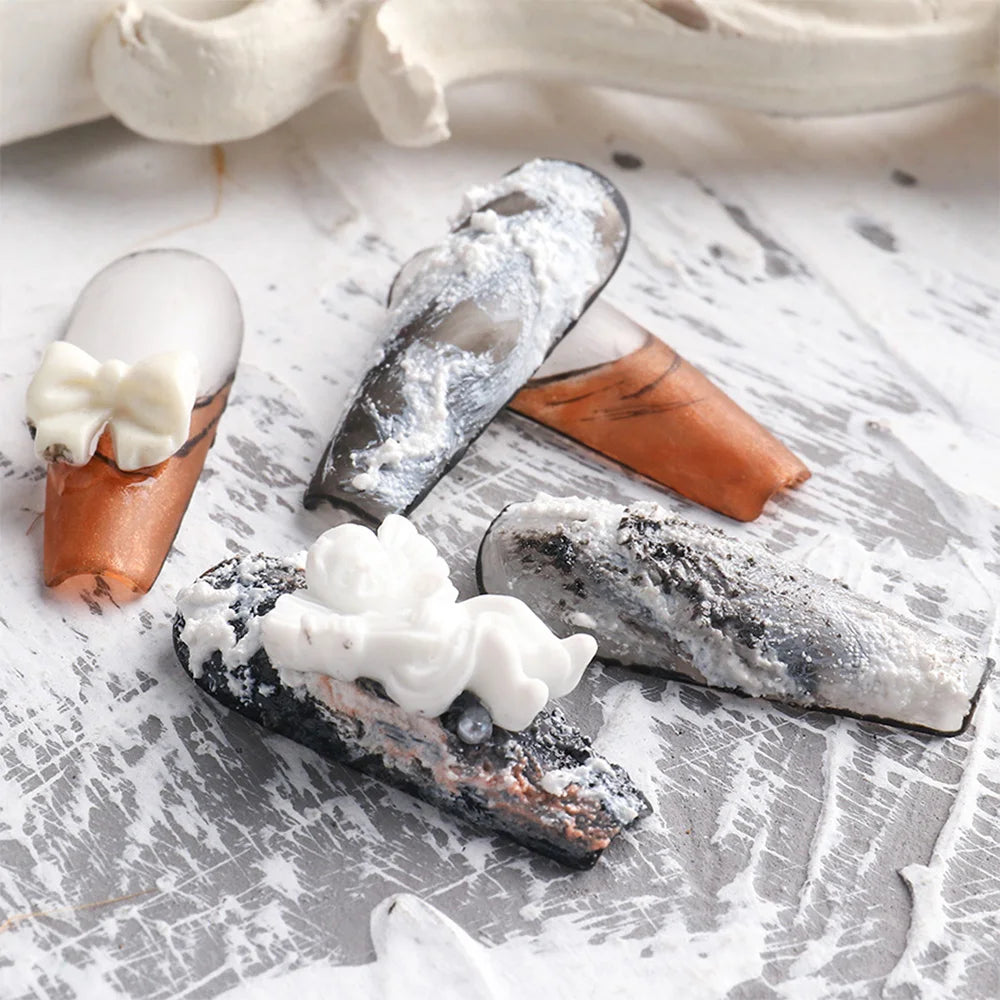 Gel Plâtre Ongles Accessoires Manucure Nail Art Vernis Décoration 3D Texture Sable Gypse Gel Polish Laque