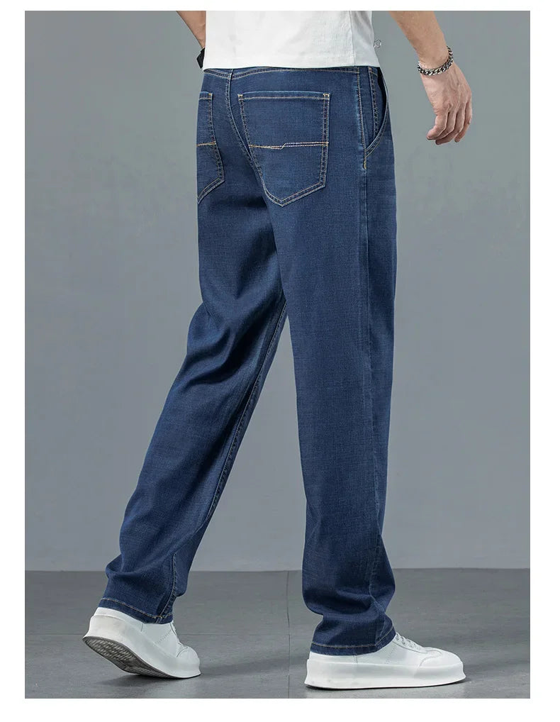 Jean Lyocell Ultra-Léger Homme - Coupe Large Droite Été 2026