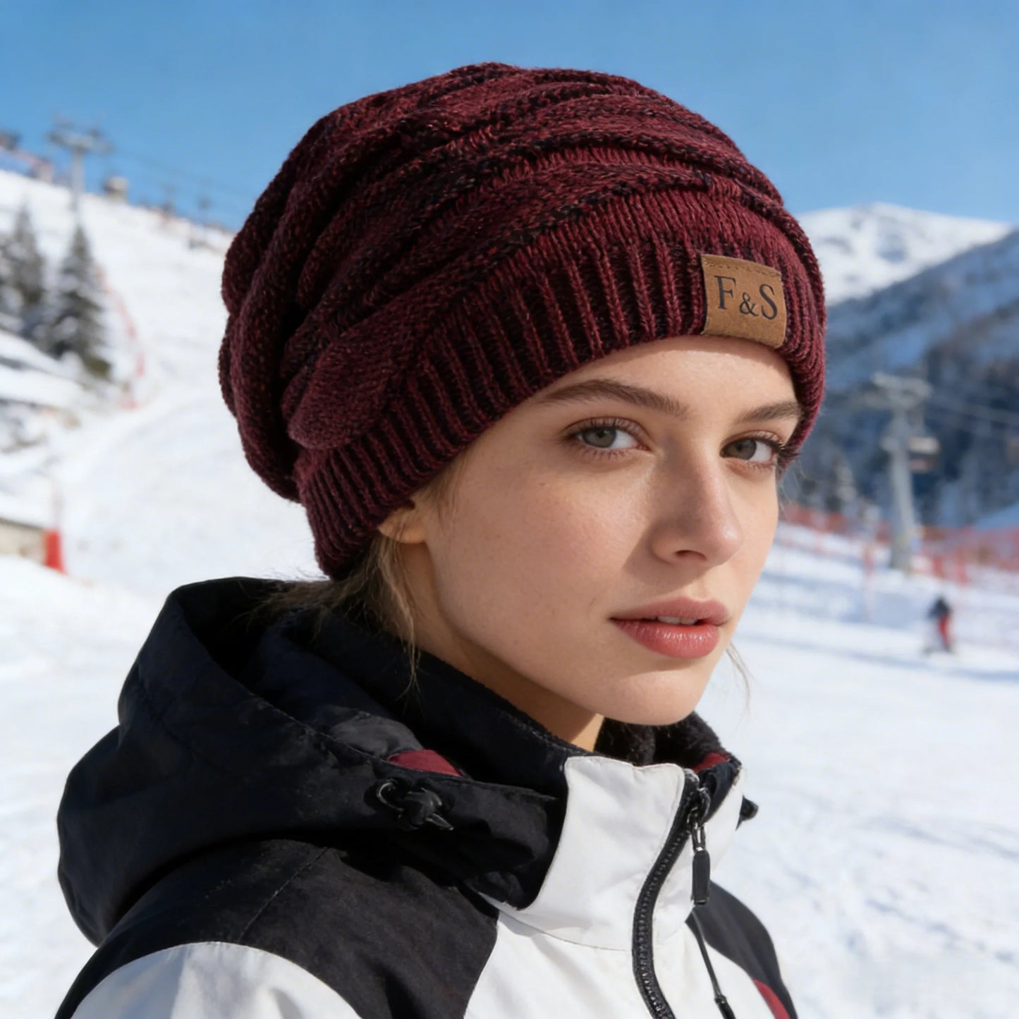 Bonnet Hiver Mixte Slouchy Doublé Polaire - Tricot Chaud Casual Unisexe