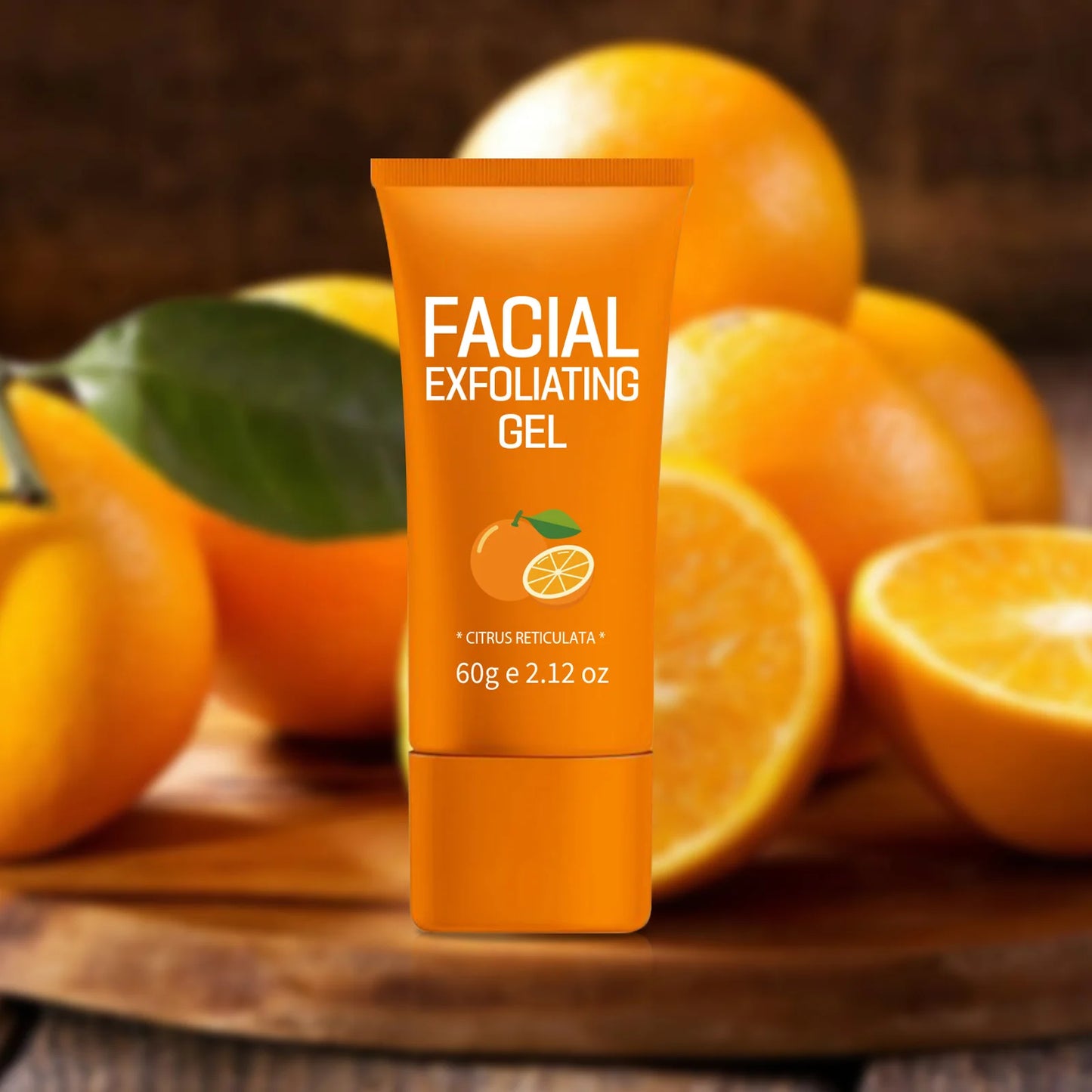 Gel Exfoliant Orange 60g - Gommage Visage Corps Hydratant Blanchissant Nettoyant Doux