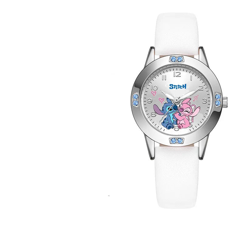 Montre Enfant Disney Stitch Diamant - Quartz Lilo & Stitch Anime Accessoire Cadeau Anniversaire