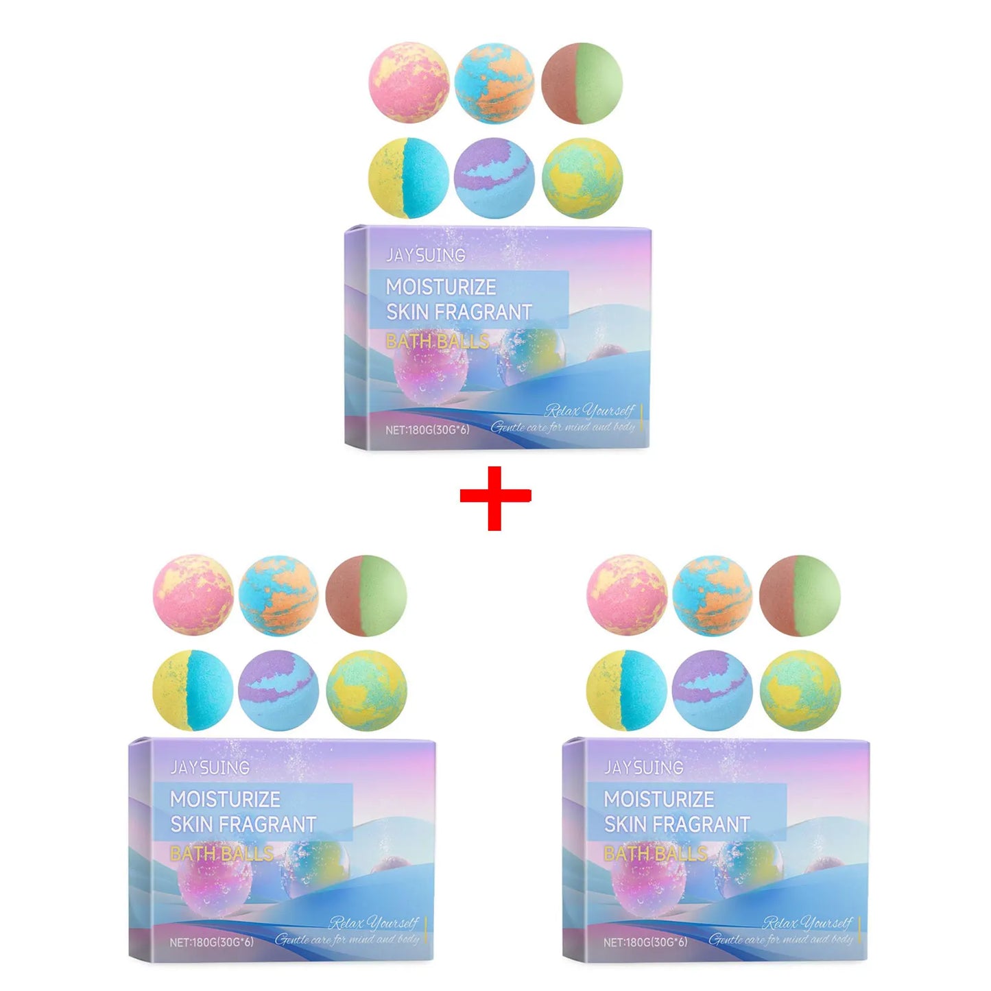 Boule de Bain Aromathérapie six Pièces - Bombe Effervescente Parfum Floral Exfoliante Hydratante Spa Relaxation