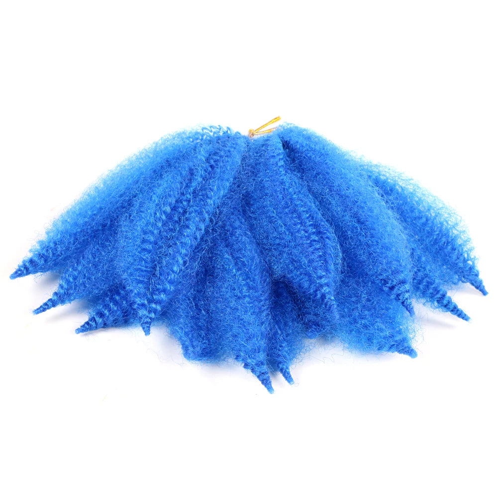 Extension Tresses Marley Braids 8 Pouces - Mèches Crochet Synthétiques Afro Kinky Twist Douces Curl Locks