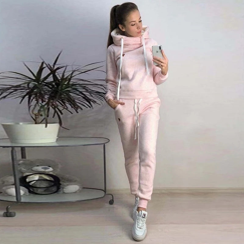 Ensemble Jogging Femme 2 Pièces - Sweat à Capuche et Pantalon Confort