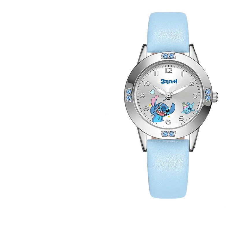 Montre Enfant Disney Stitch Diamant - Quartz Lilo & Stitch Anime Accessoire Cadeau Anniversaire