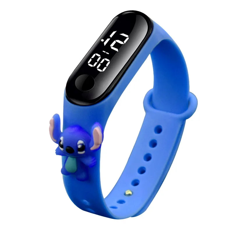 Montre Digitale Enfant Disney Stitch & Lio - LED Cartoon Imprimé Cadeau Anniversaire Jouet