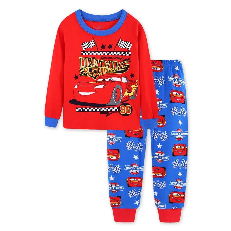 Pyjama Enfant Cars McQueen - Ensemble 2 Pièces Coton Printemps Automne