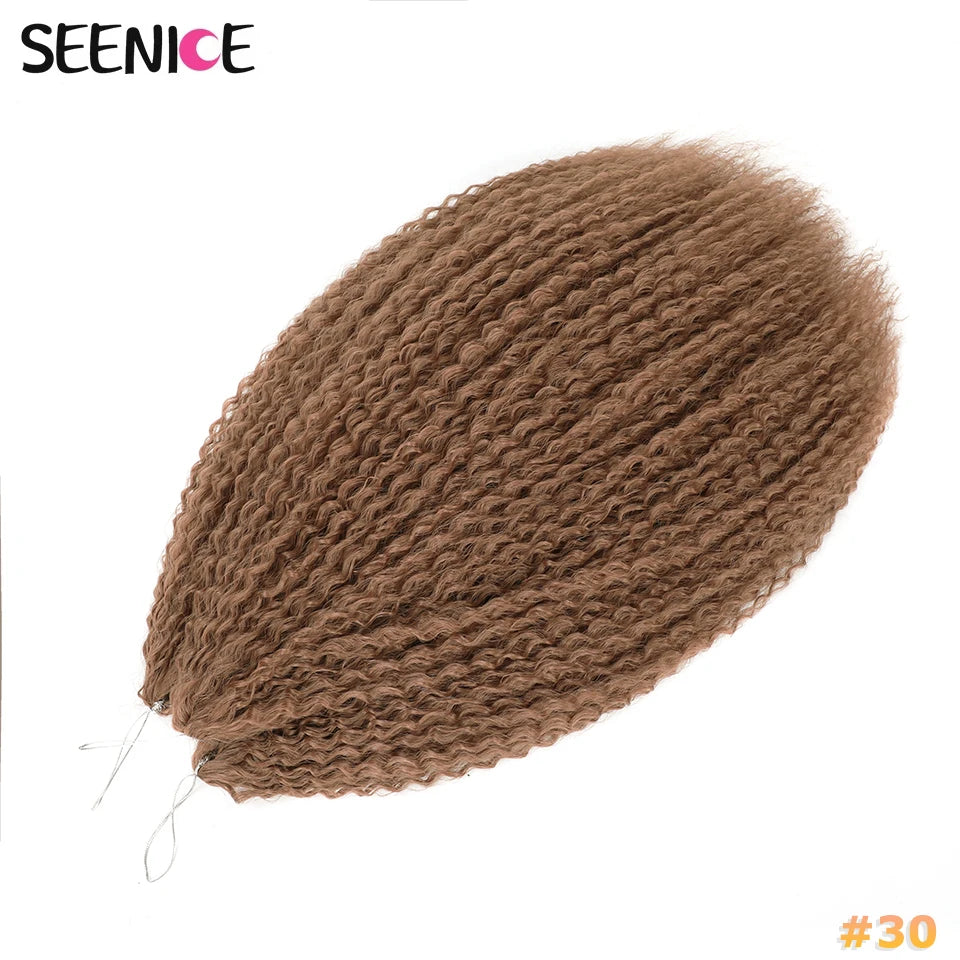 Extension Crochet Brazilian Braids Afro Curls - Mèches Tresses Synthétiques Kinky Curly Africaines Ombré Rose pour Femmes