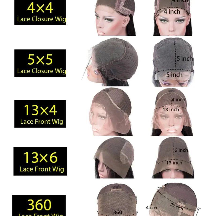 Perruque 360 Full Lace Invisible Deep Wave - Cheveux Naturels Brésiliens Lace Frontal 13x4 HD 40 Pouces