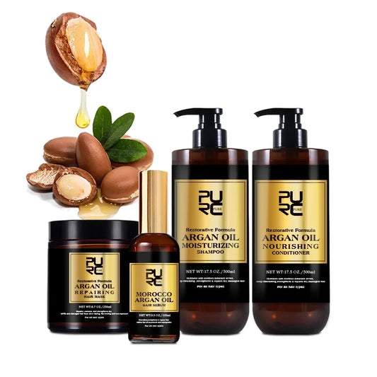 Shampooing Huile Argan Maroc 500ml - Masque Traitement Réparation Profonde