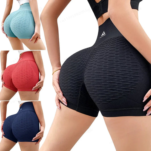 Short Yoga Femme Taille Haute - Fitness Sculptant Lift Butt Gym Running Sport 2026