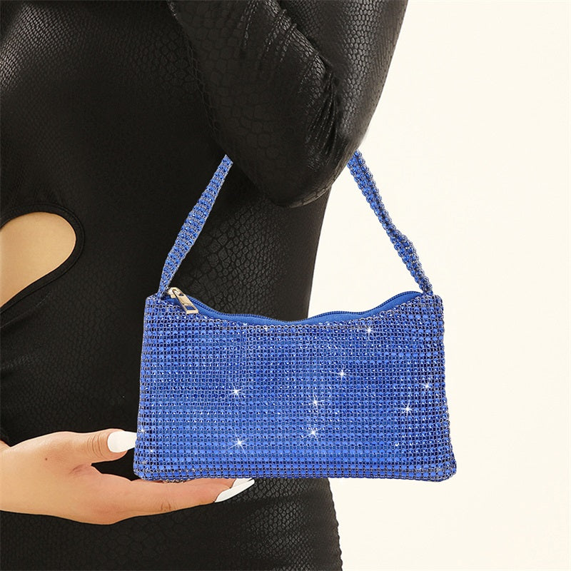 Pochette Soirée Strass Diamants Femme - Sac Épaule Brillant Mariage Gala Party Clutch