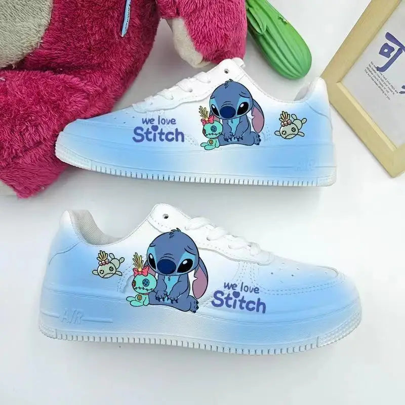 Baskets Montantes Enfant Disney Stitch - Chaussures Cartoon Légères Respirantes Casual Couple Automne