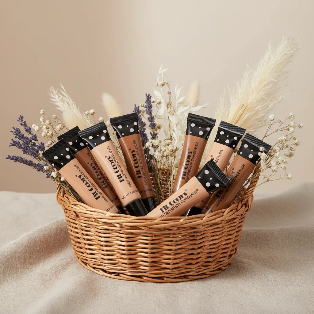 Correcteur Contour Visage Liquide Waterproof Couvrance Totale Fond de Teint Palette Base Maquillage Professionnel Peaux Foncées