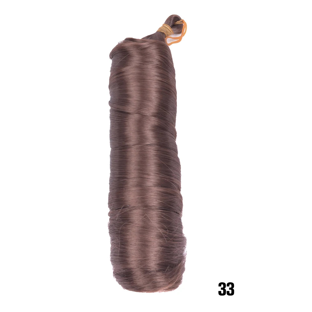 Extension Tresses French Curls Pré-Étirées - Mèches Synthétiques Loose Wave Spiral Curl Haute Température Ombré