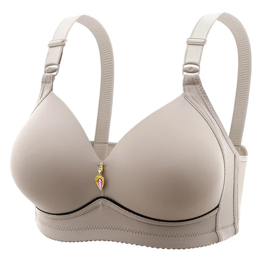 Soutien-Gorge Grande Taille Sans Armature Femme - Brassière Respirante Rassemblante | Bretelles Ajustables