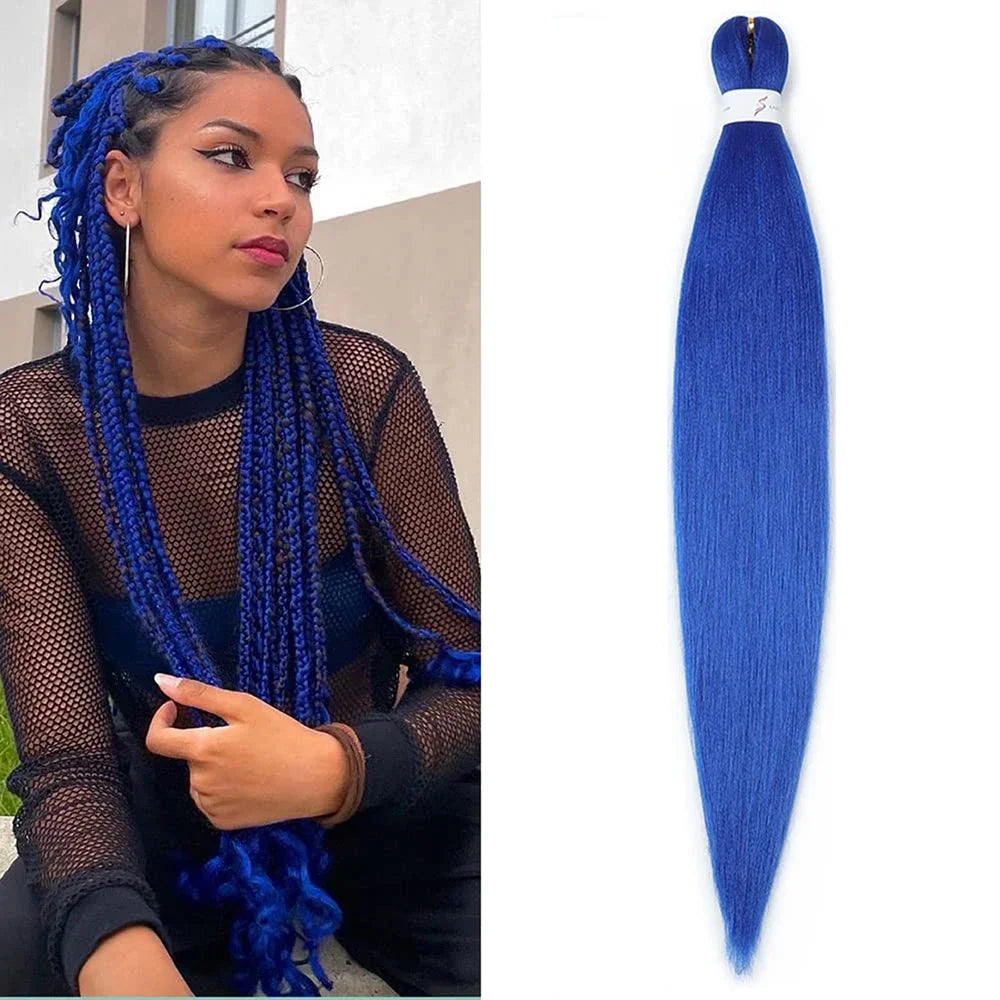 Mèches Tressage Pré-Étirées 26 Pouces - Extensions Cheveux Afro Synthétiques Multicolores