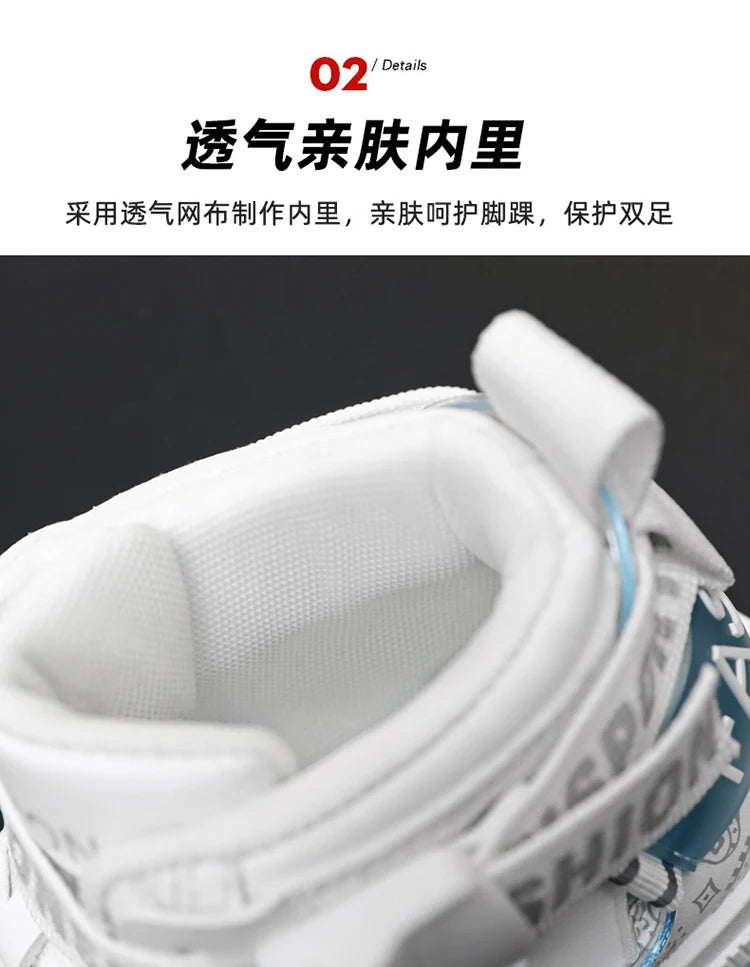 Baskets Montantes Enfant - Chaussures Sport Basketball Garçon Fille Casual Marche 26-37