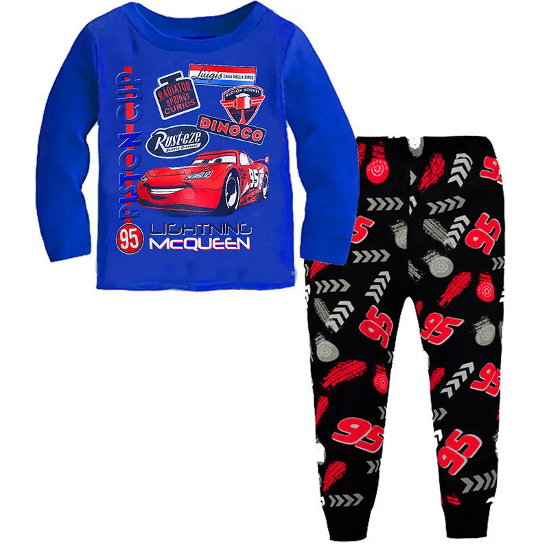 Pyjama Enfant Cars McQueen - Ensemble 2 Pièces Coton Printemps Automne