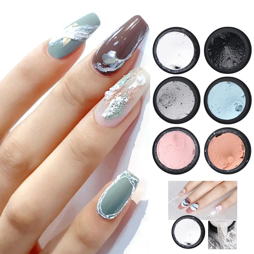 Gel Plâtre Ongles Accessoires Manucure Nail Art Vernis Décoration 3D Texture Sable Gypse Gel Polish Laque