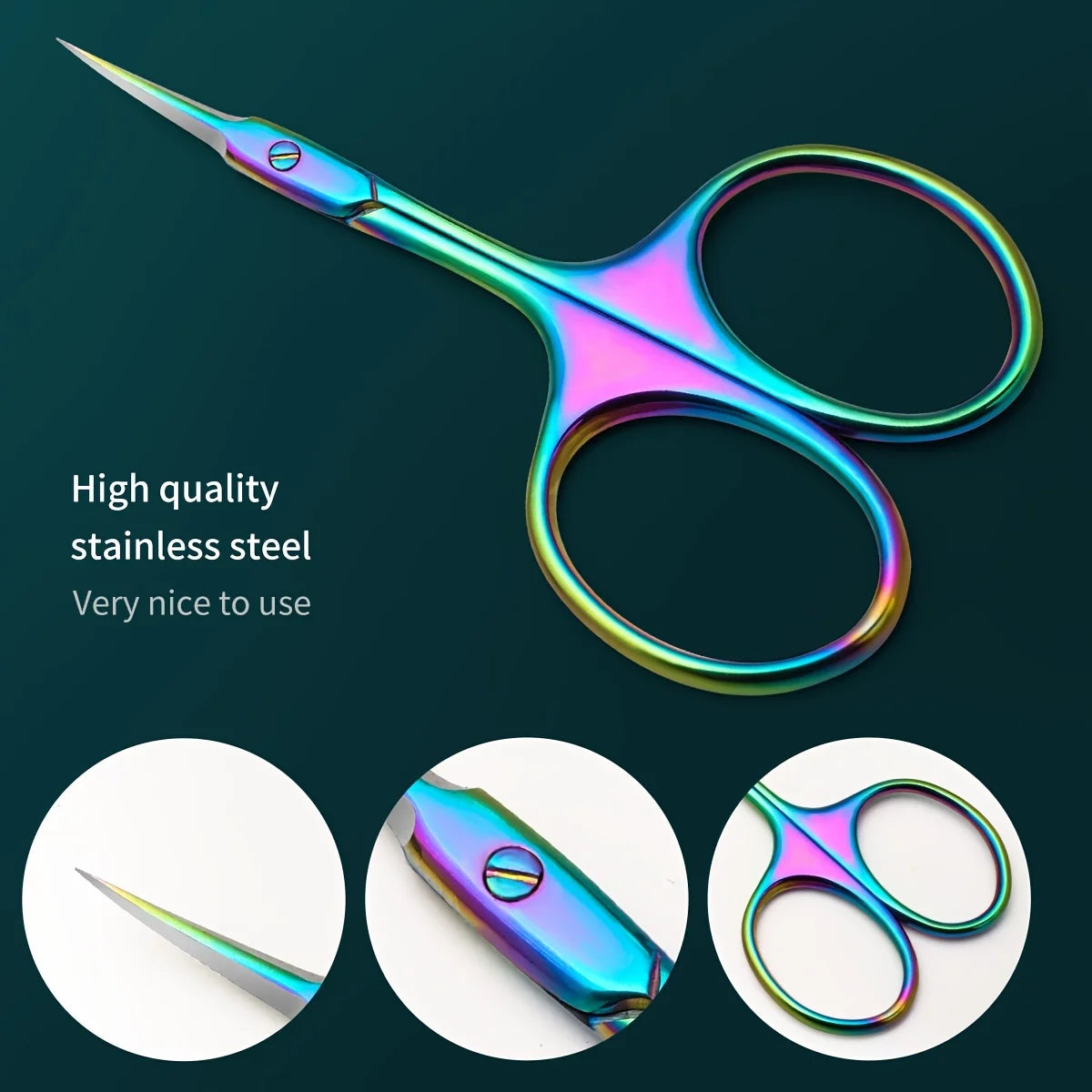 Ciseaux Cuticules Courbés Professionnels Homme Femme - Outil Soin Ongles Multifonction Manucure Pédicure Précision