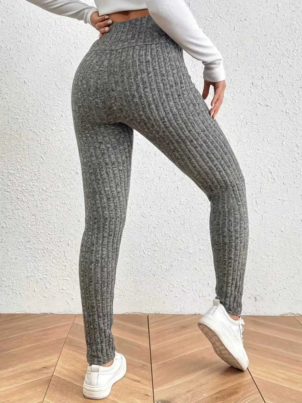 Pantalon Femme Large Taille Élastique - Casual Couleur Unie