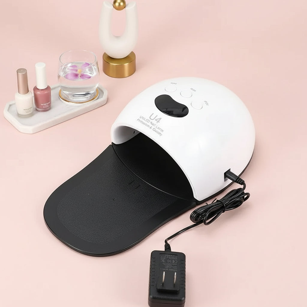 Lampe UV LED Ongles Manucure Pédicure - Photothérapie Indolore Double Usage Mains Pieds Coussinets Amovibles Séchage Gel