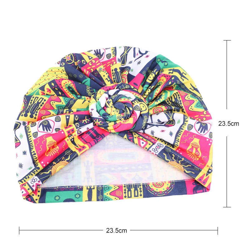 Turban Africain Plissé Motif Floral - Élégant & Confortable