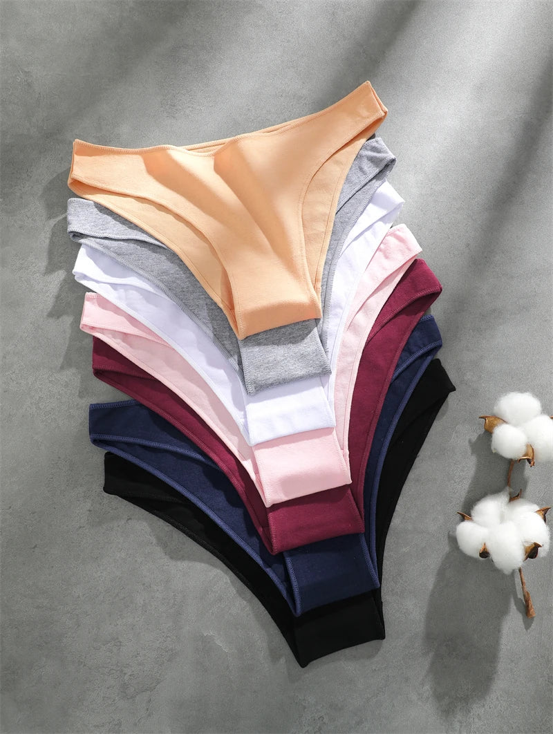 Culottes Femme FINETOO Lot 6 Pièces - Coton Sans Couture Respirantes Taille Basse