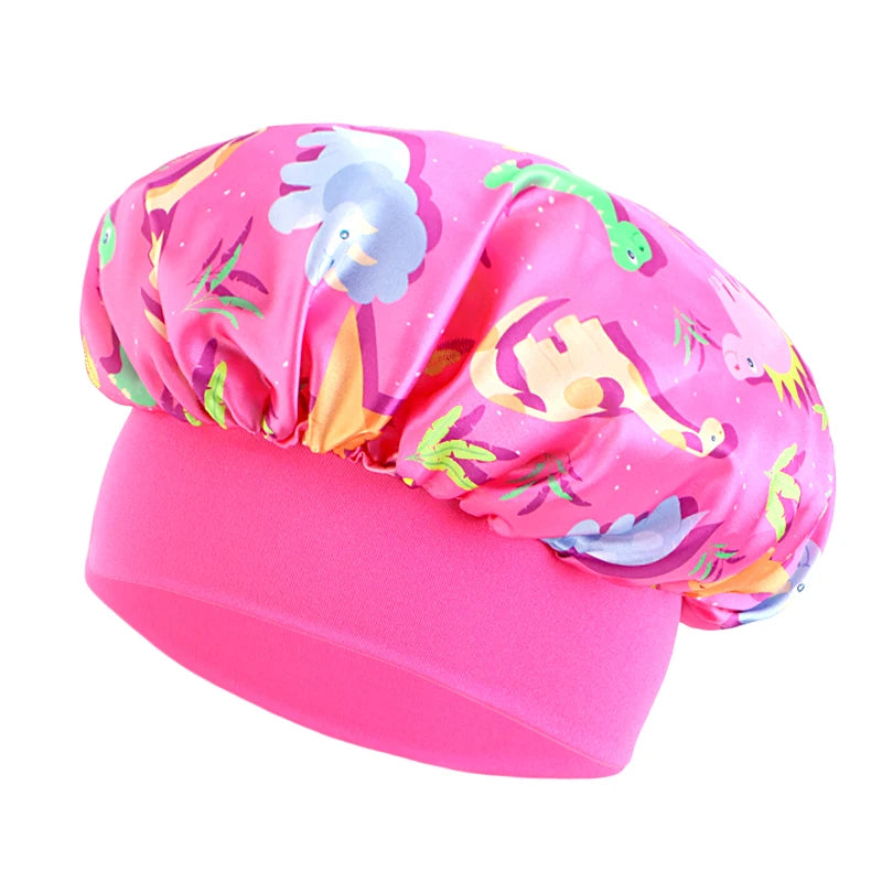 Bonnet Satin Bébé Respirant - Chapeau Nuit Élastique Imprimé Enfant