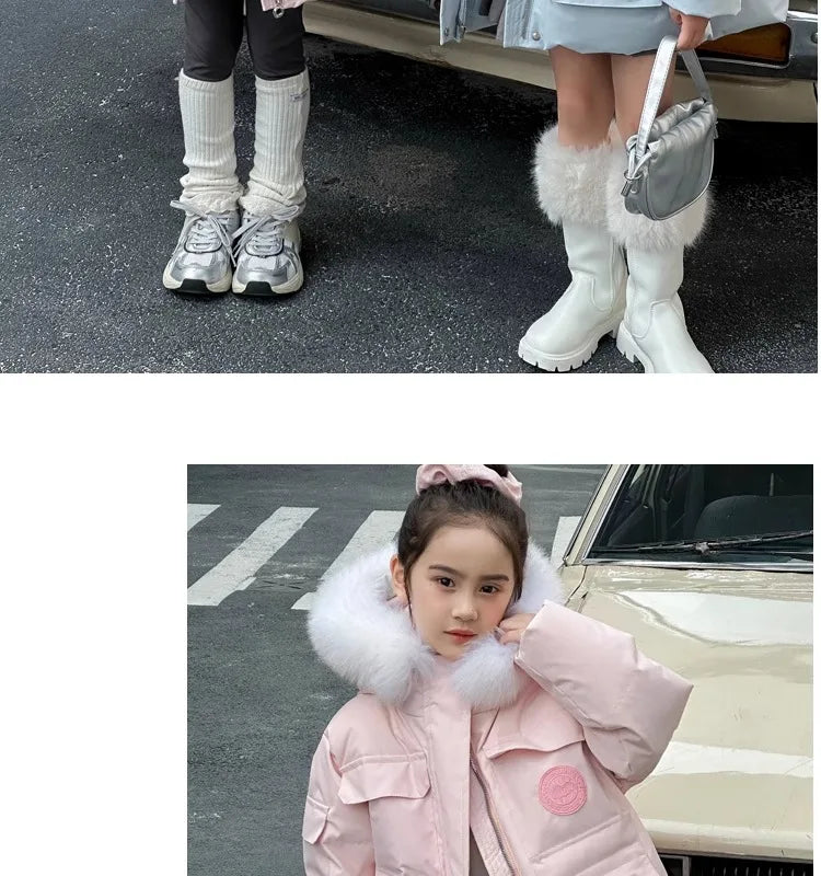 Parka Fille Hiver 4-14 Ans - Capuche Fausse Fourrure & Fermeture Zippée