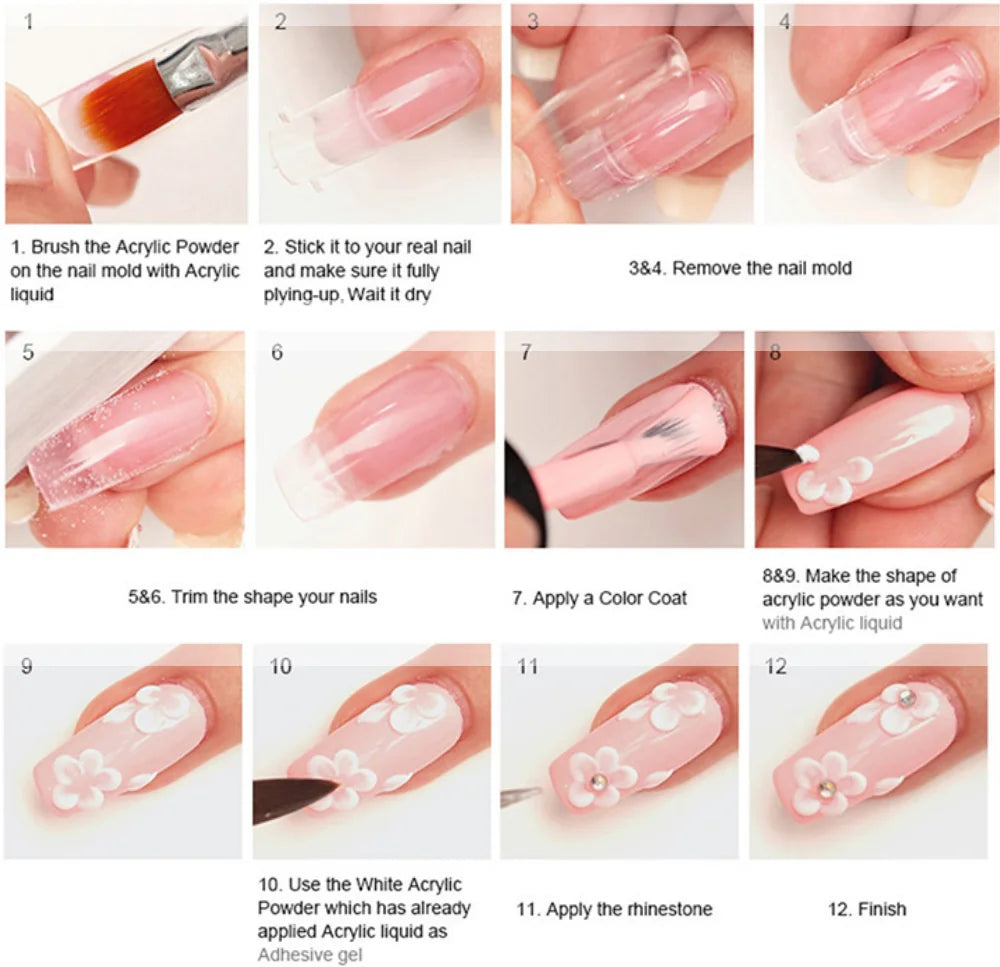 Poudre Extension Professionnelle 30g - Poudre Acrylique DIY Ongles Salon Nail Art Manucure