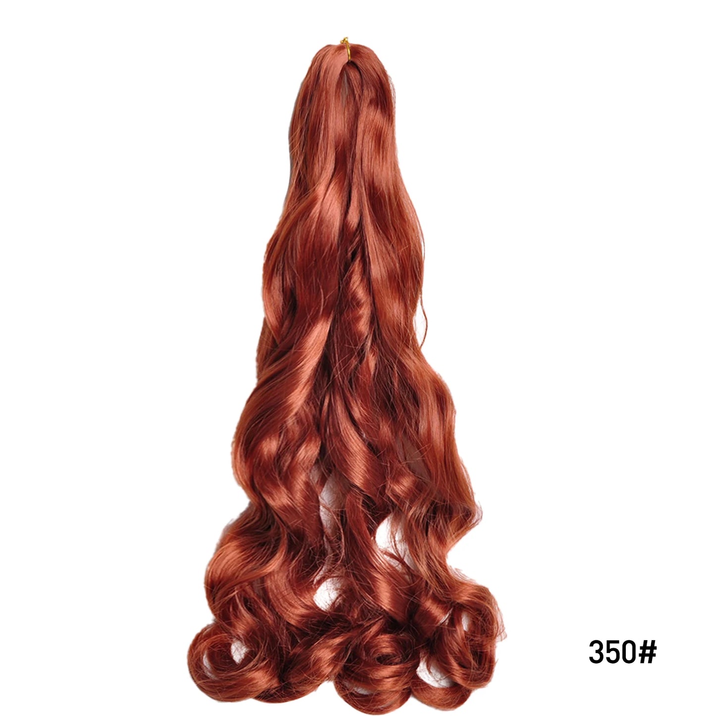 Extension Tresses French Curls Pré-Étirées - Mèches Synthétiques Loose Wave Spiral Curl Haute Température Ombré