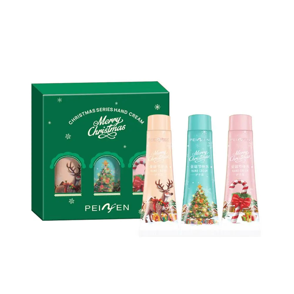 Coffret Crèmes Mains Noël - Hydratantes Rafraîchissantes Nourrissantes Soin Mains Festif