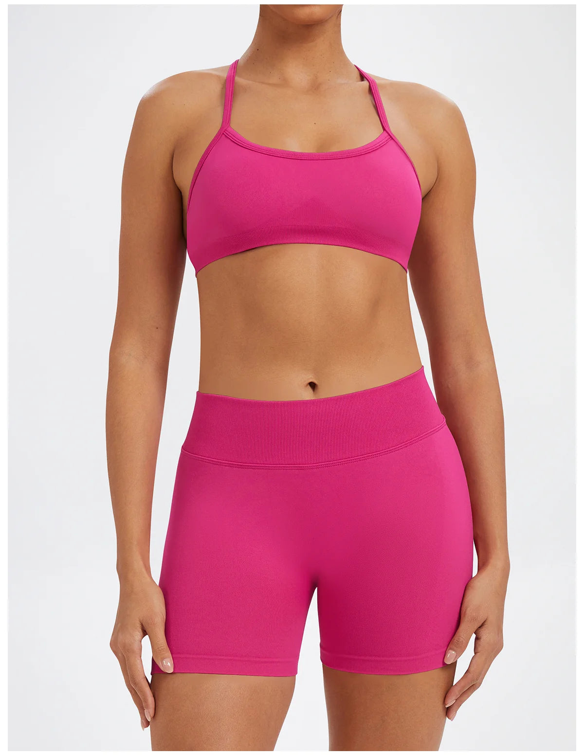 Ensemble Sport Femme 2 Pièces Sans Coutures – Top & Legging Yoga