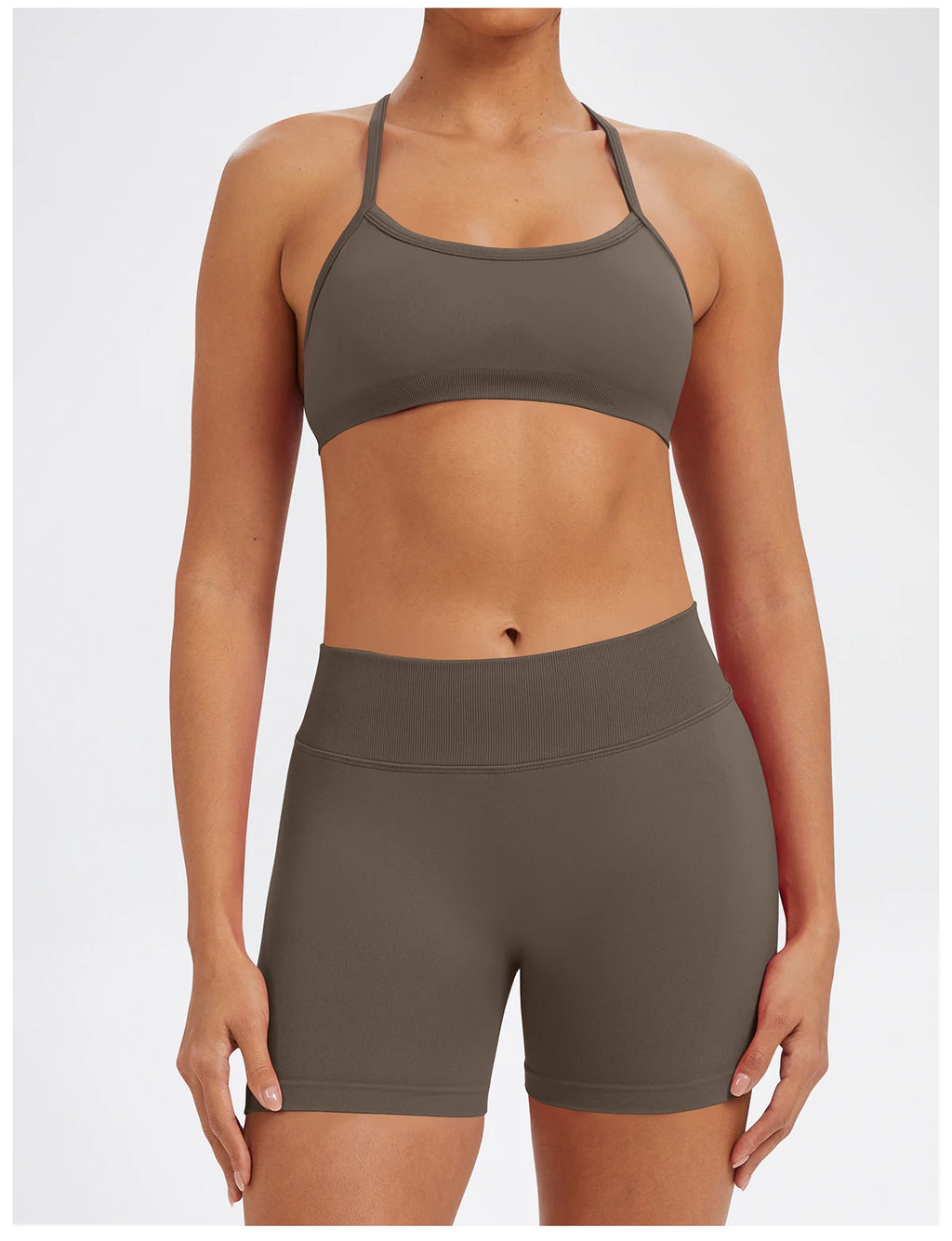 Ensemble Sport Femme 2 Pièces Sans Coutures – Top & Legging Yoga