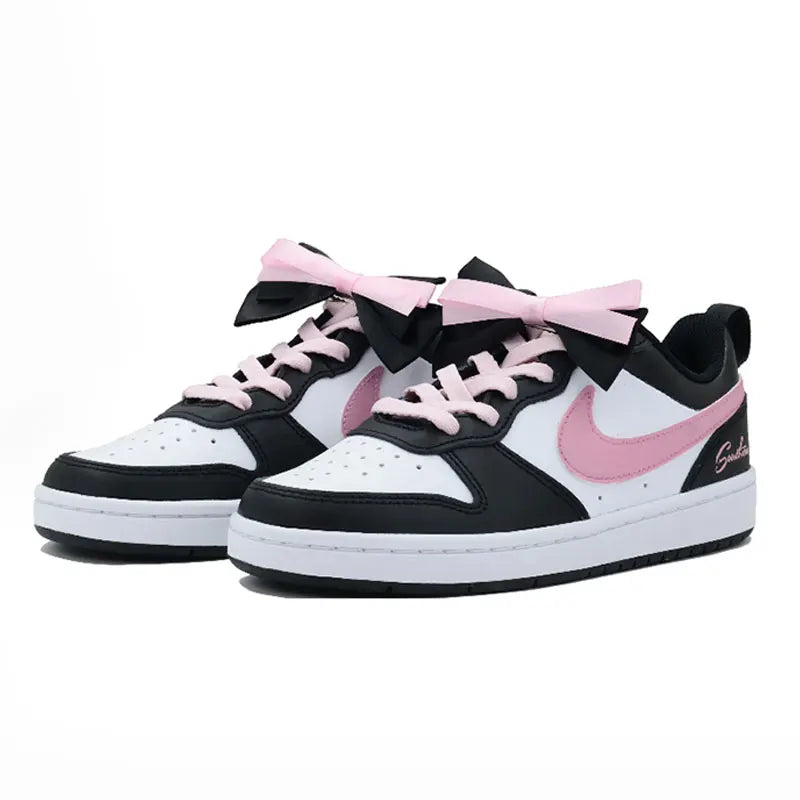 Nike Court Borough – Baskets Femme Rose Violet Étoile Design Unique
