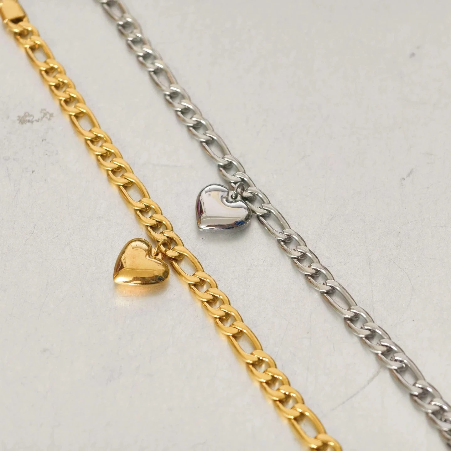 Chaîne de Cheville Punk Cuban Link Or Argent - Bracelet Pied Acier Inoxydable Femme